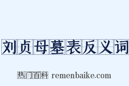 刘贞母墓表反义词是什么意思的图片